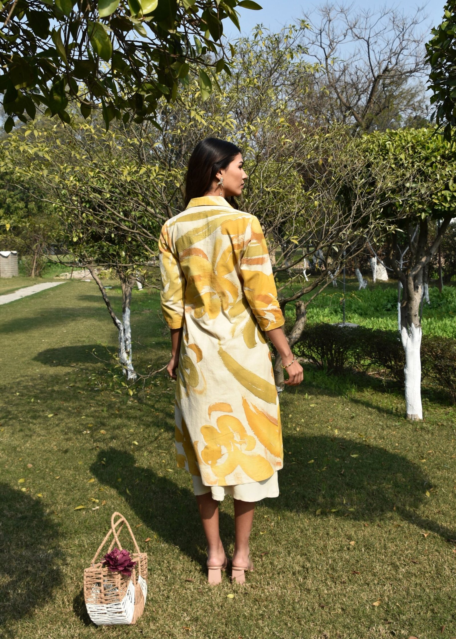 Sunny Strokes Collar Dress - Image 3