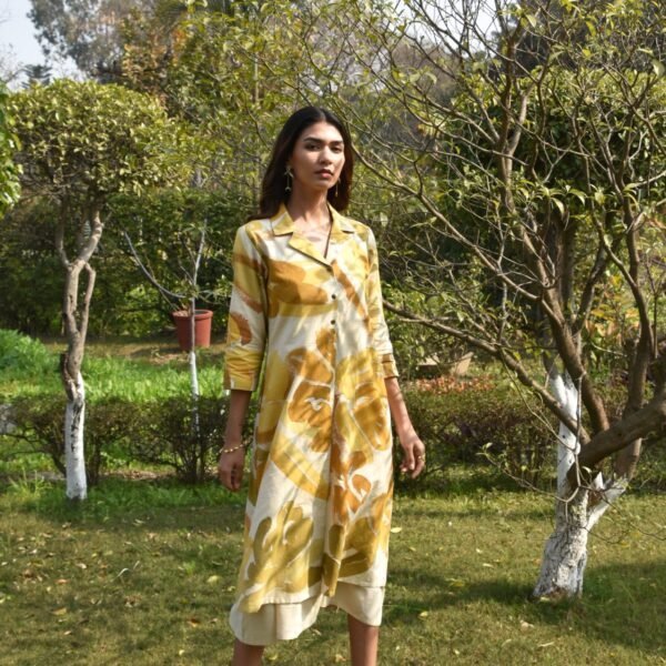 Sunny Strokes Collar Dress