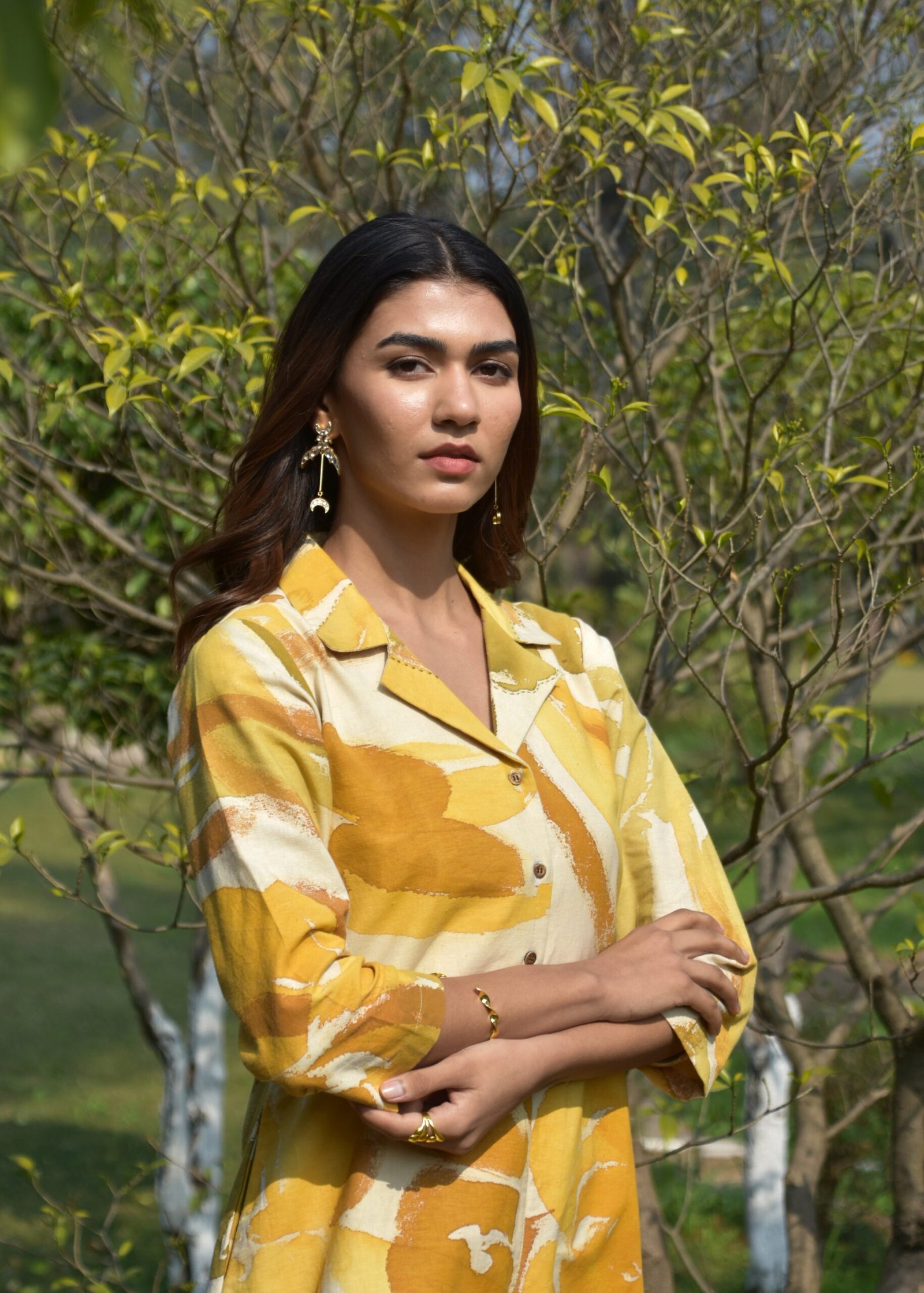 Sunny Strokes Collar Dress - Image 4