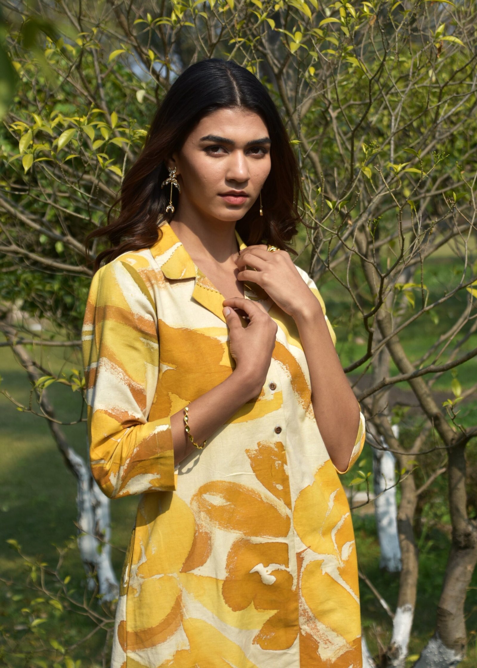 Sunny Strokes Collar Dress - Image 5