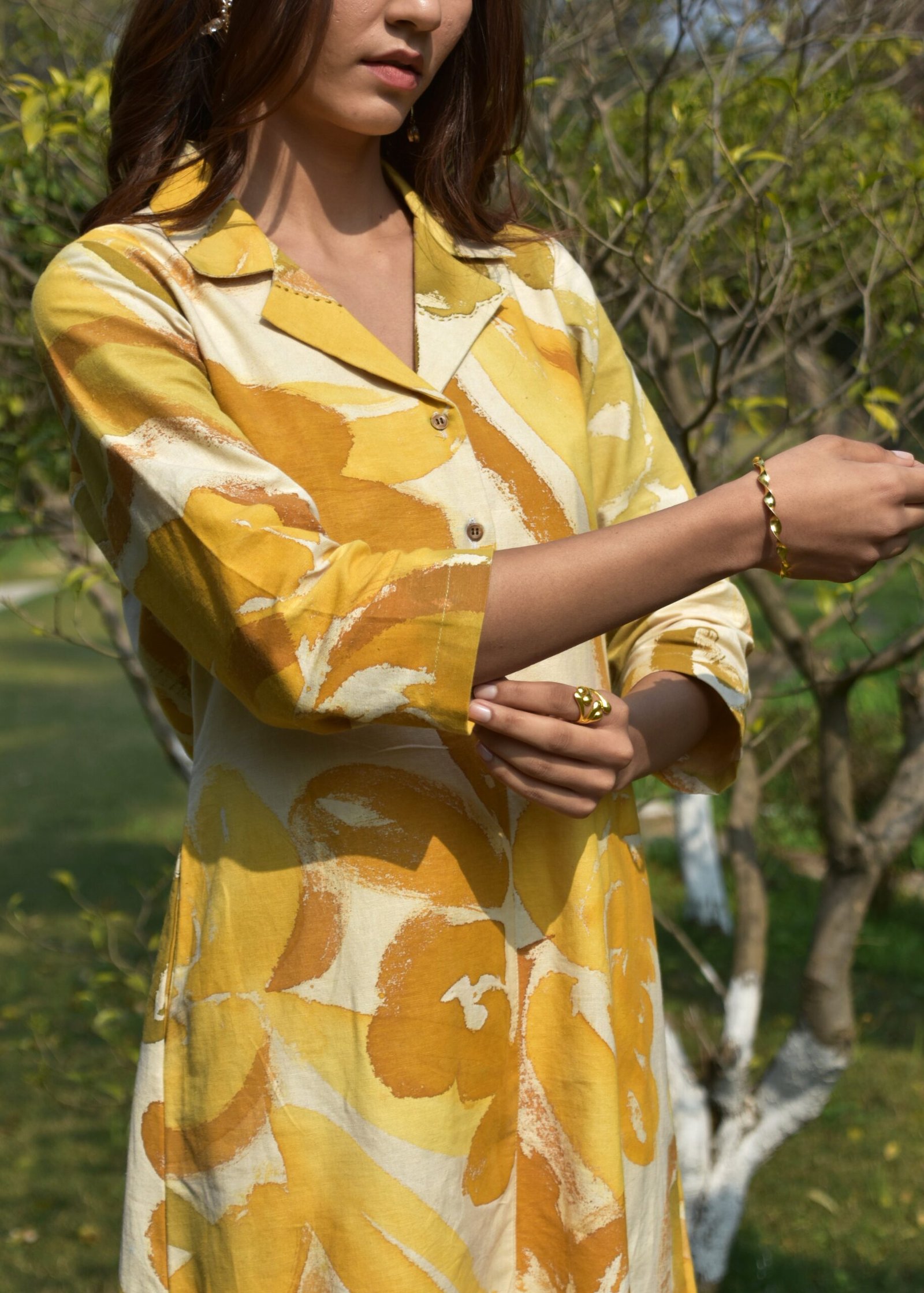 Sunny Strokes Collar Dress - Image 11