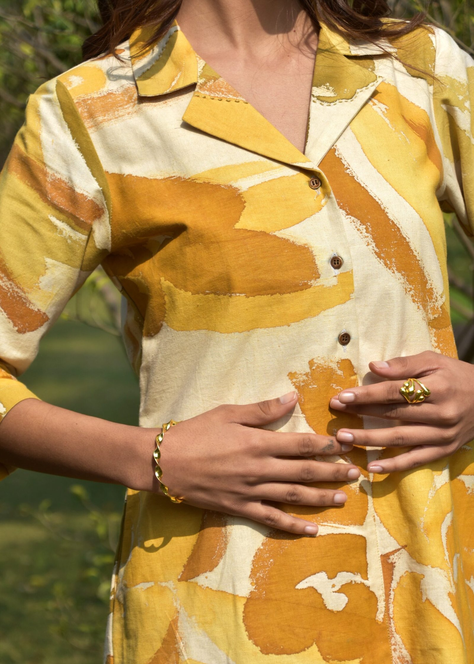 Sunny Strokes Collar Dress - Image 10