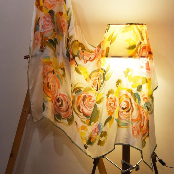 Abstract Roses on Satin