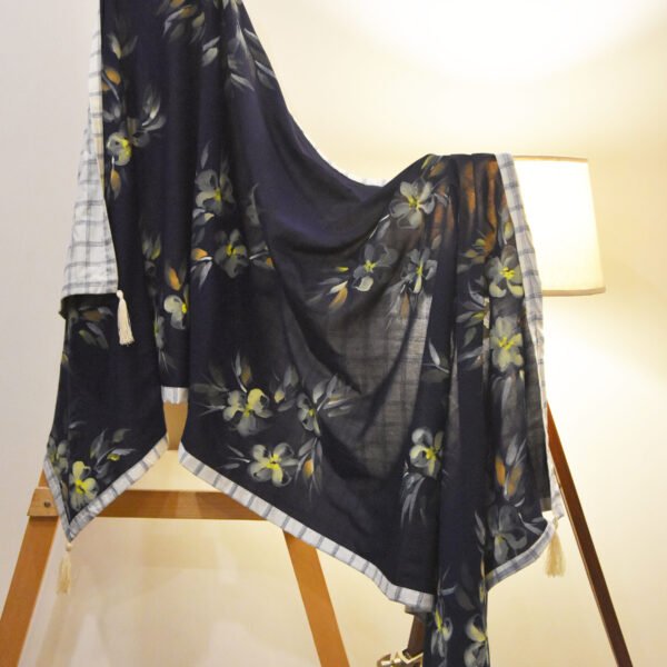 Double Layered Indigo Check