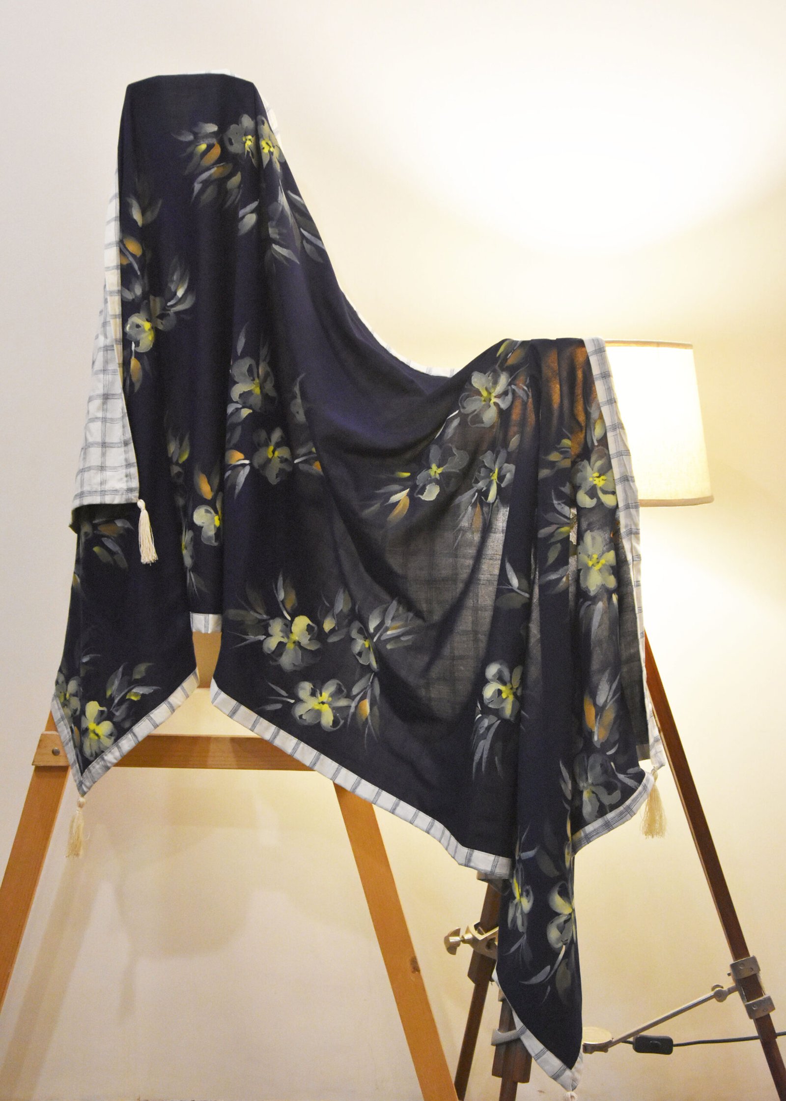 Double Layered Indigo Check