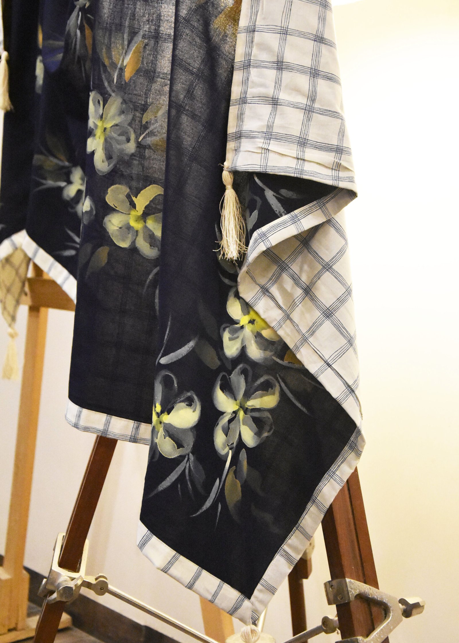 Double Layered Indigo Check - Image 3